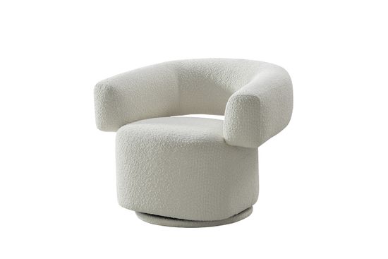 87YY-23071 Кресло поворотное Lugano букле белое 90*76*68см