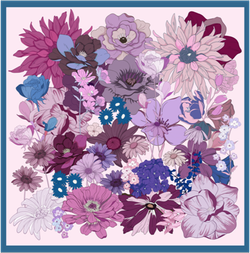 Платок двойной печати 64x64 см AV-AM50302