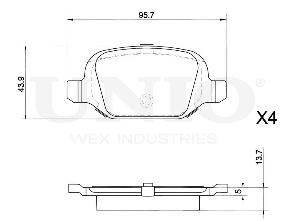 Колодки тормозные диск. задние UNIO BRP-20361