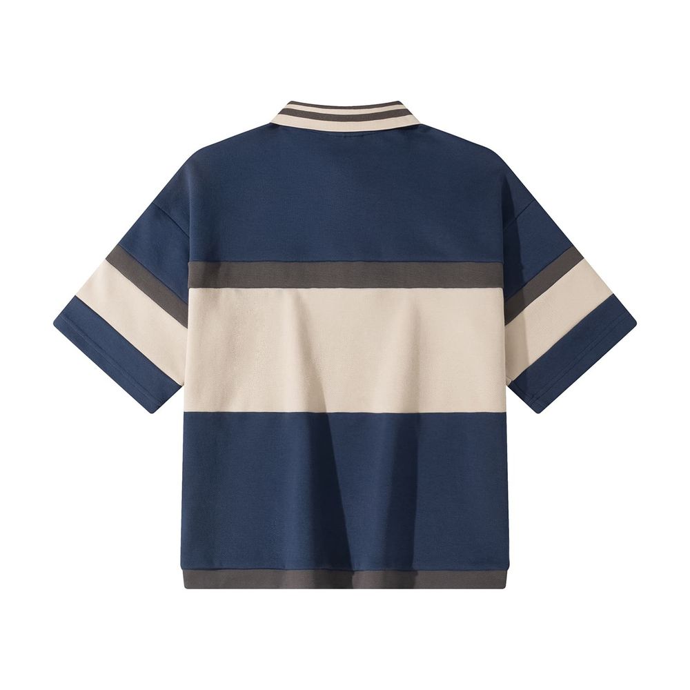 Поло Ymkashix серое / темно-синее