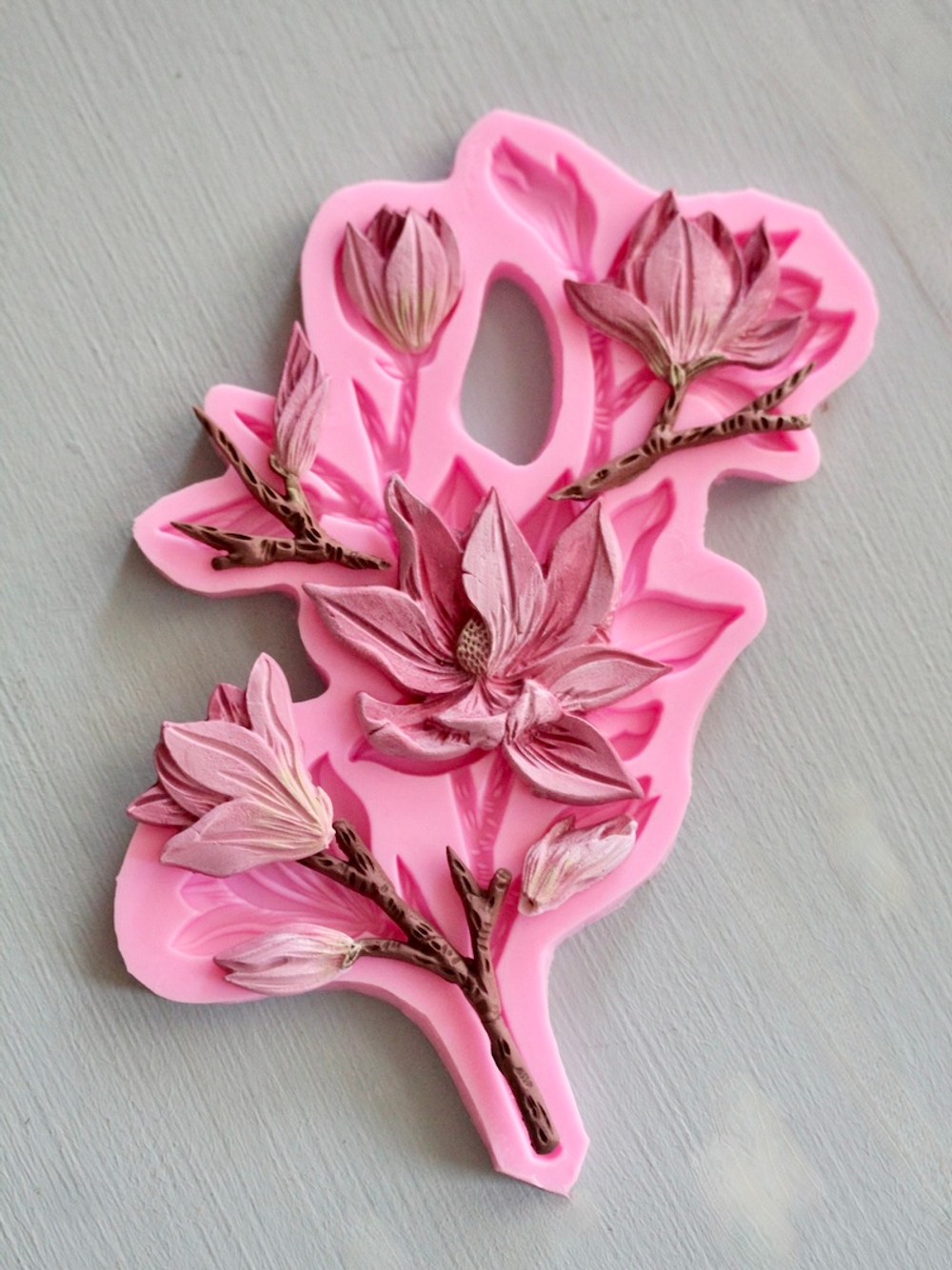 Силиконовый молд для декора "Магнолия"