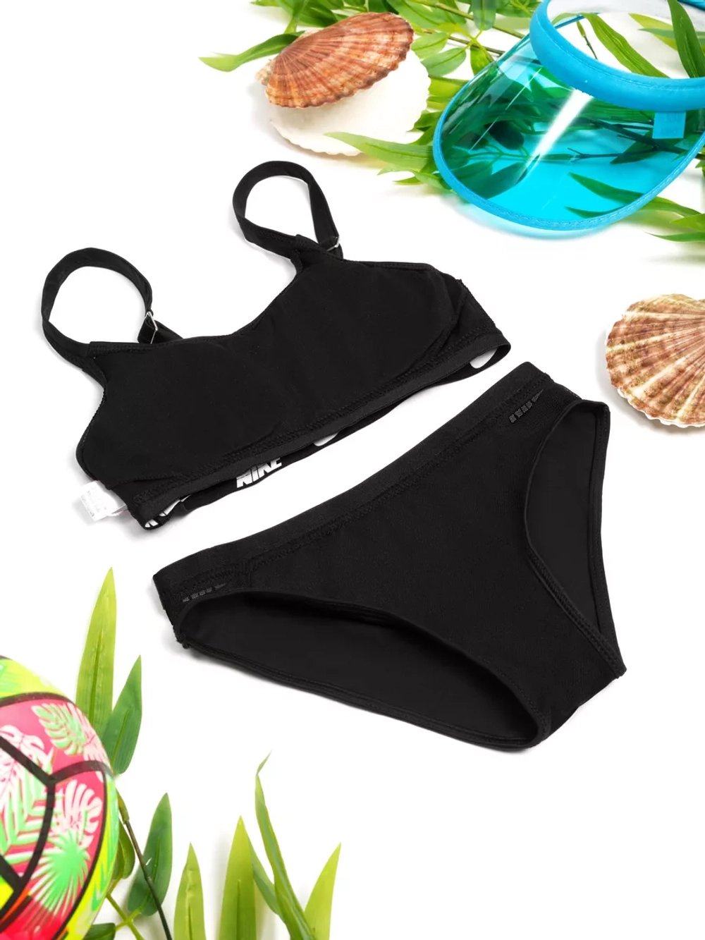 купальник раздельный спортивный топ и плаки для плавания