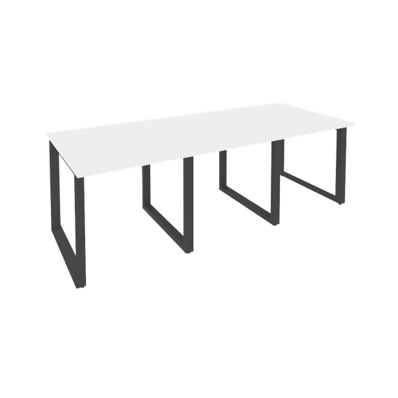 Onix Стол переговорный O.MO-PRG-3.0 Белый Бриллиант/Металл Антрацит 2340*980*750