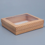 Коробка подарочная «Горошек» , 23.5 × 20.5 × 5.5 см
