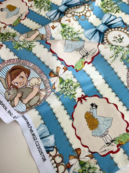 КУПОН 29 /110 см. ДЕВОЧКА И КРОЛИК - 100% хлопок Handmade Fabrics 3