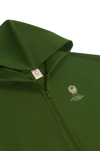 Толстовка на молнии с принтом Тёмно-зелёный