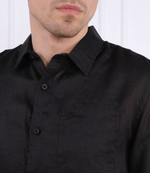 Льняная рубашка LS ISLAND GUESS - черный(M2YH44 WERX0)