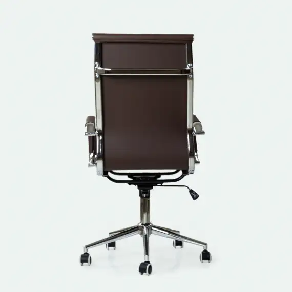 Кресло Barneo K-110 коричневая кожа, газлифт 3кл