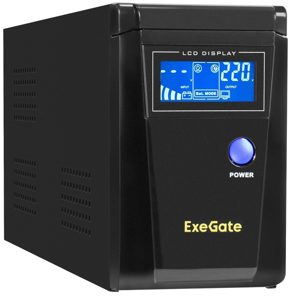 Источник бесперебойного питания  Exegate SineTower SN-600.LCD.AVR.2SH