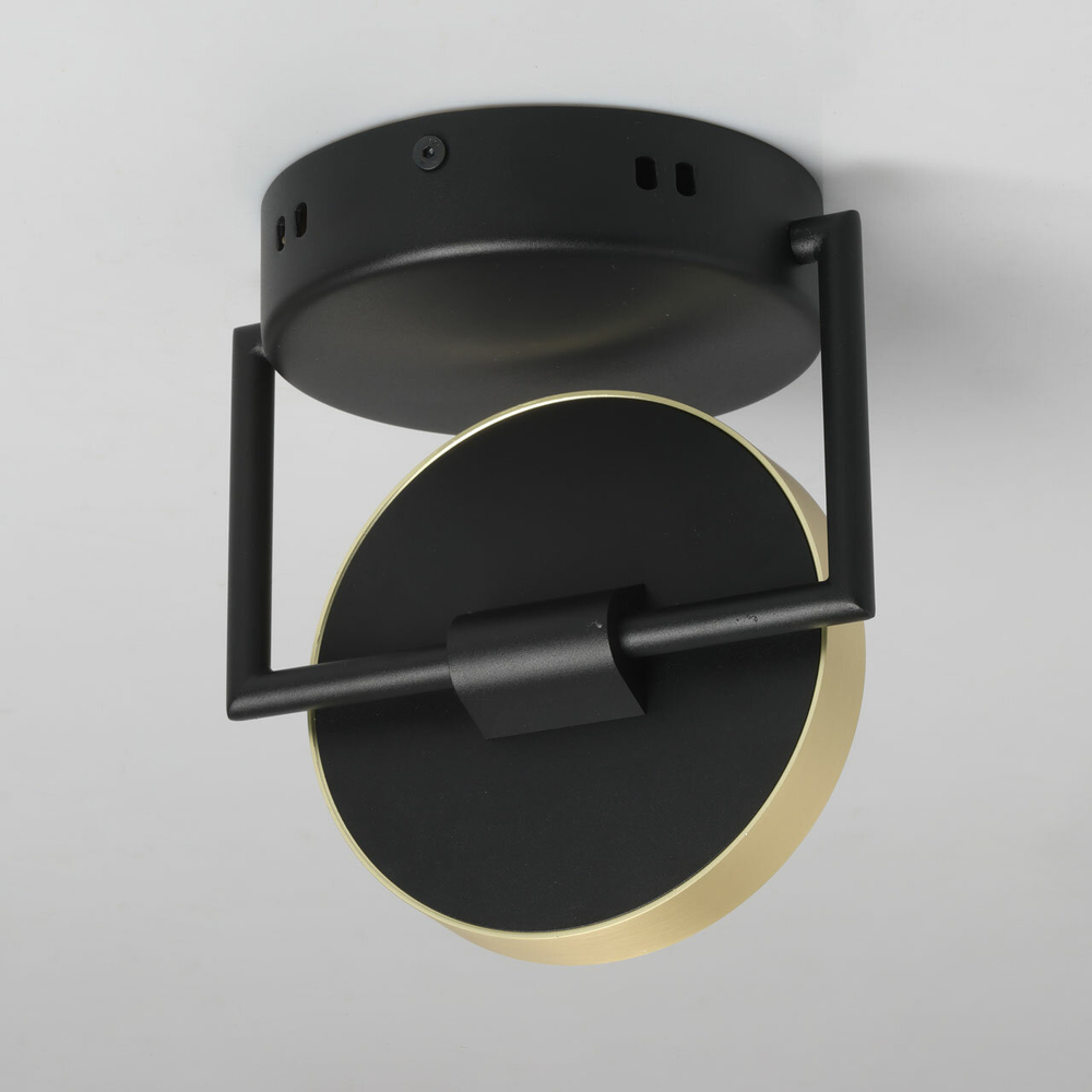 Светильник потолочный светодиодный De Markt Гэлэкси, LED 8 Вт, черный/золотой