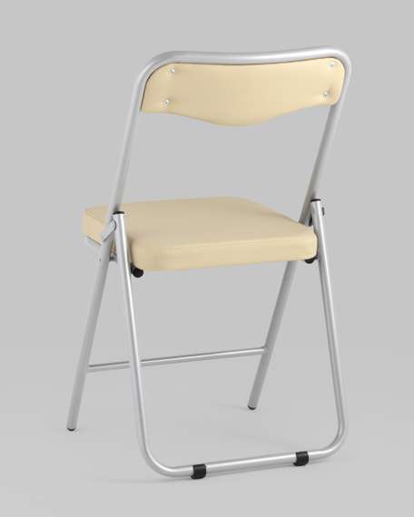 складной Джонни экокожа кремовый каркас металлик