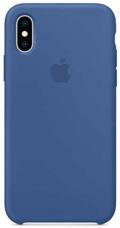 Чехол силиконовый для IPhone Xs Denim Blue