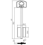 Заготовка сувальдного ключа 12794 SKM1D ск2
