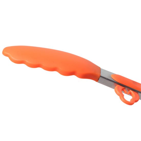 Щипцы силиконовые 23 см. Kamille КМ 7511 с ручками из нержавеющей стали