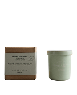 Zara Home Свеча ароматическая Bergamot & Cedarwood 170 г, растительный воск, аромат древесный, Коричневый