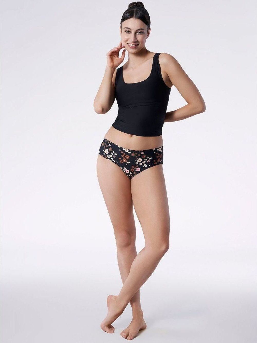 Трусики-слипы Peggy Brown со средней линией талии (Размер: XL) (Цвет: черный)