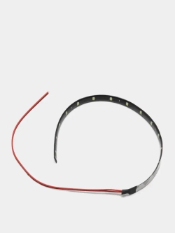 Светодиодная LED лента для автомобиля и дома IP65 12V 30см белая водонепроницаемая на самоклеющейся основе
