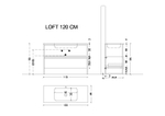 Armadi Art Ящик под консоль LOFT 120 Антрацит, 1 полка