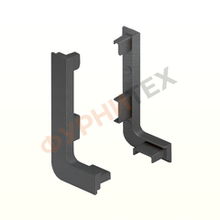 Заглушки внешние (открытые) к профилю L KB92 (лев/прав) Черный браш A25