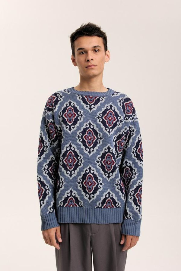 Свитер Джемпер Тюбетейка джинсовый - фото 1