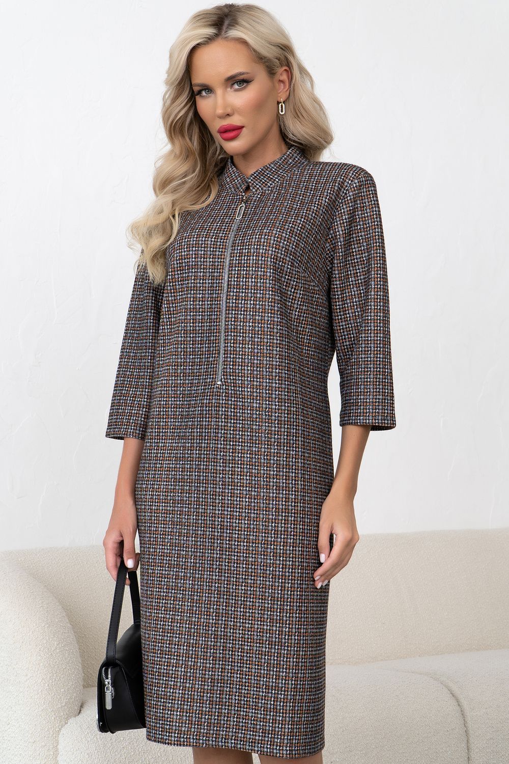 Платье Милана (бежевый/серый) Р11-1248/3 Nikol