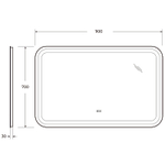 Зеркало Cezares Stylus 110 CZR-SPC-STYLUS-1100-700-TCH-WARM с подсветкой с сенсорным выключателем и подогревом