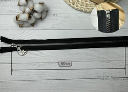 Набор молний ТРАКТОР LV черн 80 см+ 20 см