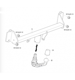 Фаркоп Westfalia 303404900113 BMW X3, X4 2014-(паспорт и сертификат в комплекте)(без электрики)