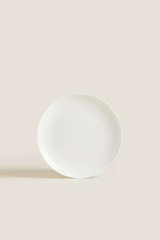 ZARA HOME ТОНКАЯ ФАРФОРОВАЯ ТАРЕЛКА ДЛЯ ХЛЕБА, БЕЛЫЙ