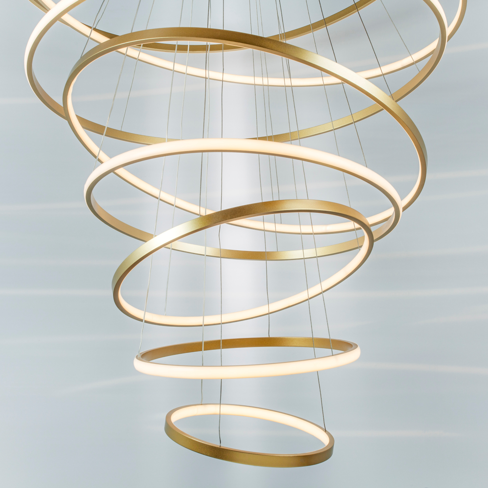 736483 Люстра ROTONDA 293W LED 8471LM 120G ЗОЛОТО 3000K