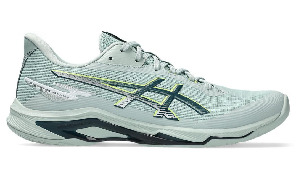 Мужские кроссовки для бадминтона/сквоша Asics Netburner Мячistic FF 4 - lichen rock/tranquil teal