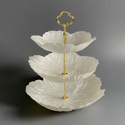 Lenardi 200-164 Трехъярусная этажерка в под.уп.(х8)Стекло