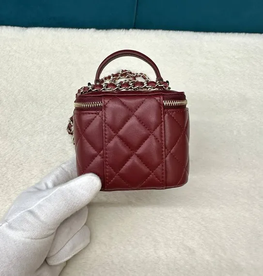 Сумка Chanel Vanity mini , бордовый