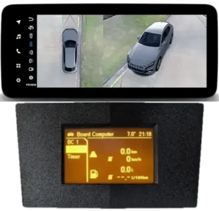 Магнитола для Opel Antara 2006-2015 (перенос БК вниз, черная) - Teyes LUX ONE 360 монитор 12.3" 2K QLED на Android 10, 6Гб+128Гб, CarPlay, 4G SIM-слот, 4 камеры в комплекте