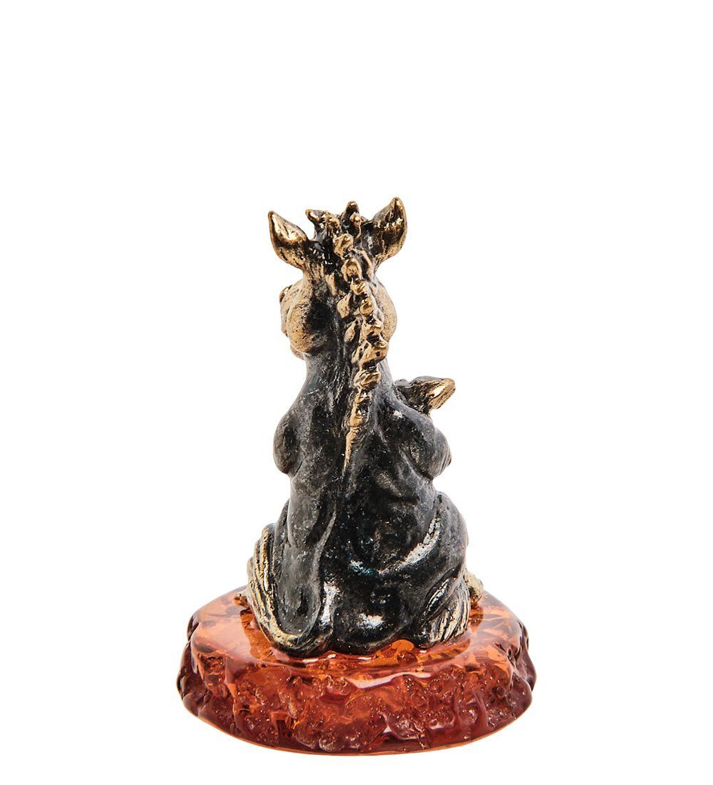 AM-3033 Фигурка «Лошадь Обижака» (латунь, янтарь)