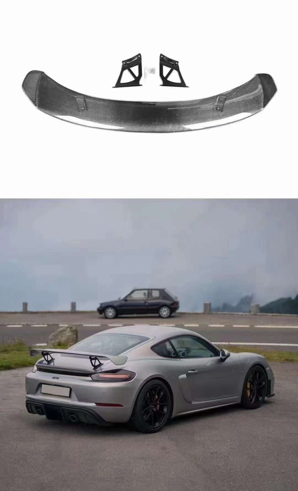 Карбоновый спойлер в стиле GT4 для Porsche 718 982 2016+ Порше