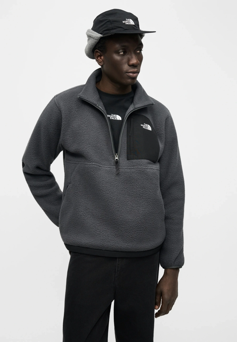 Мужская юмиори с застежкой-молнией The North Face 1/4 asphalt grey/black
