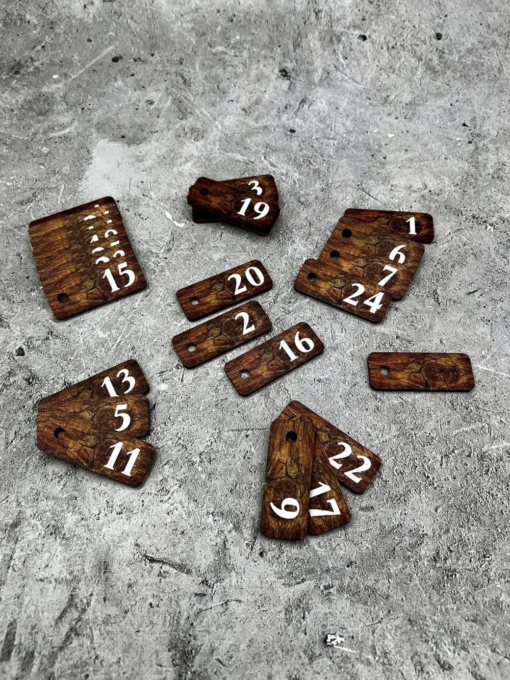 Бирки для ключей деревянные 2х5см