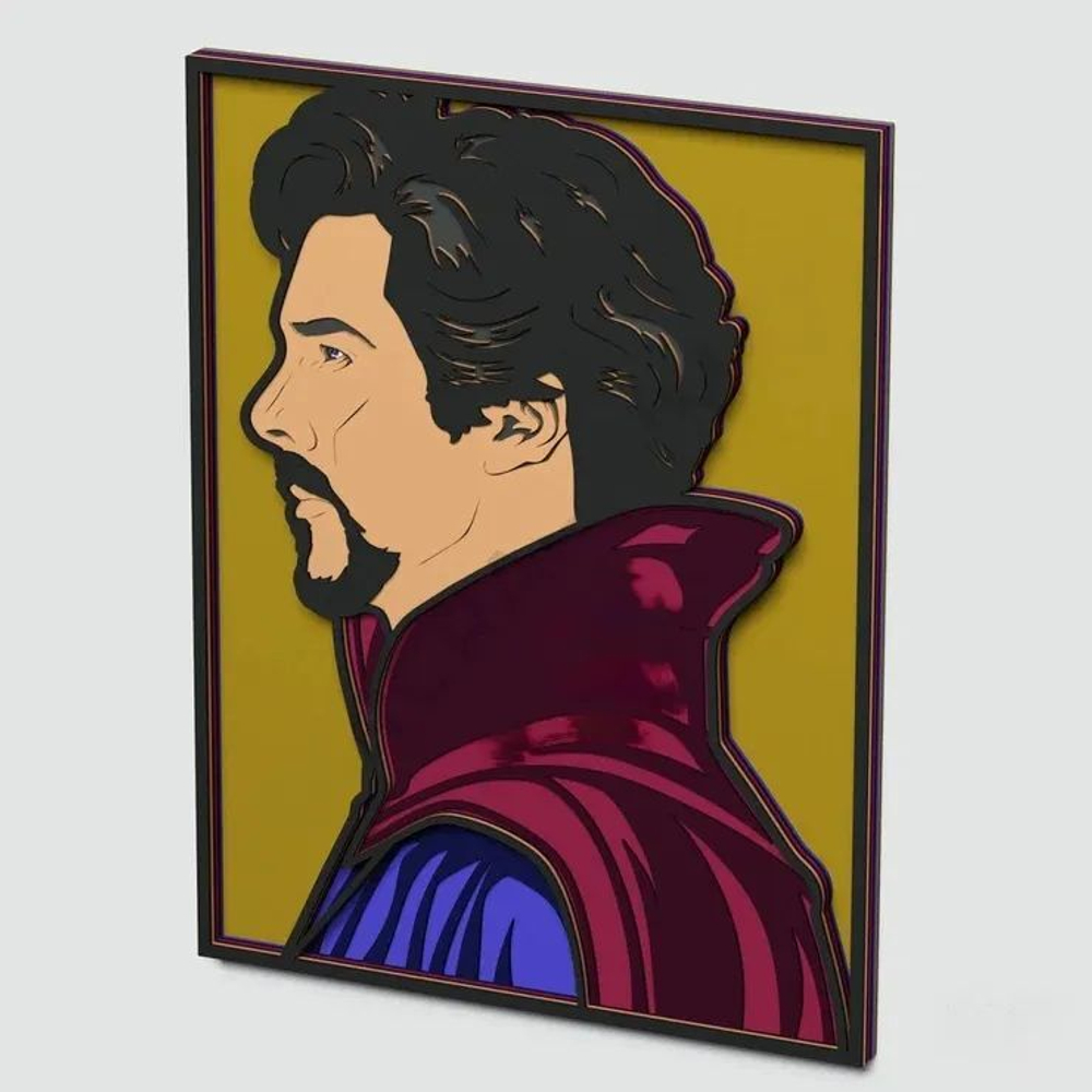3D Картина по номерам из дерева Доктор Стрэндж, 23x30 см