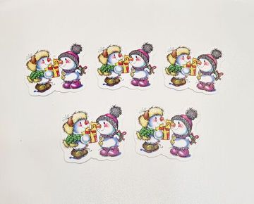 Новогодние малышки-открытки, (10 шт.)