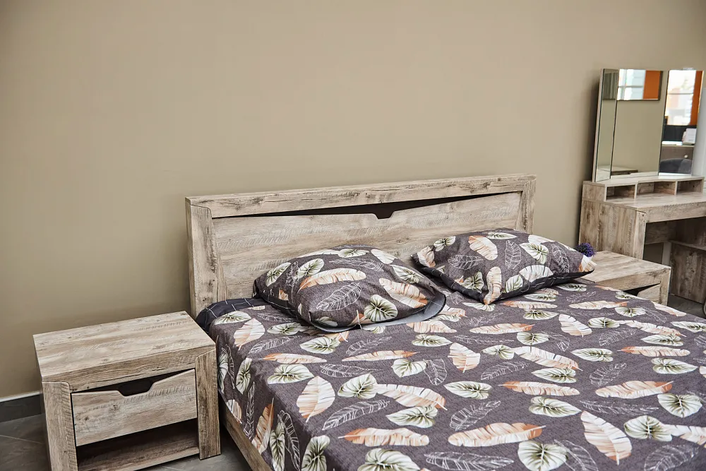 Кровать Хилтон дуб юкон/гранж 1200