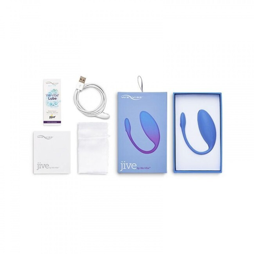 Вибро-яйцо для ношения We-Vibe Jive (10 режимов, синхронизируется со смартфоном) (Цвет: синий)