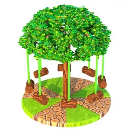 Детская карусель кокосовая пальма "Деревце" (d290 см)