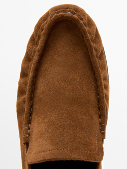 Massimo Dutti Лоферы из мягкой натуральной кожи, коричневый