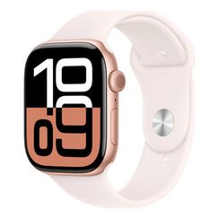 Apple Watch Series 10, 46mm, алюминий цвета «розовое золото», спортивный ремешок