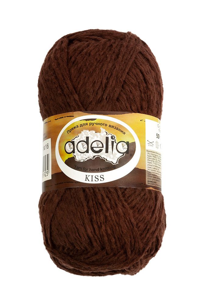 Пряжа Adelia Kiss / уп.10 мот. по 50г, 145м, 16 т.коричневый