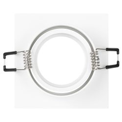 Встраиваемый светильник алюминиевый ЭРА KL87 WH MR16/GU5.3 белый | Алюминиевые встраиваемые светильники