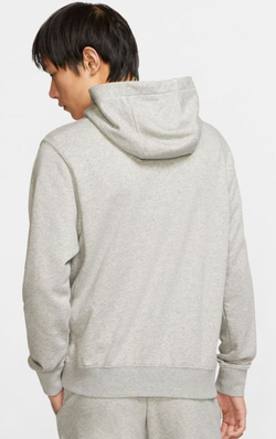 Мужская теннисная кофта Nike Sportswear Club Hoodie FZ FT - dark grey heather/matte silver/white