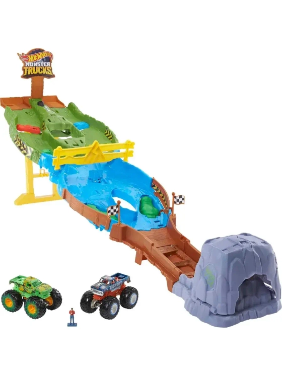 Автотрек Хот Вилс Монстр Трак Гонка титанов HJG32