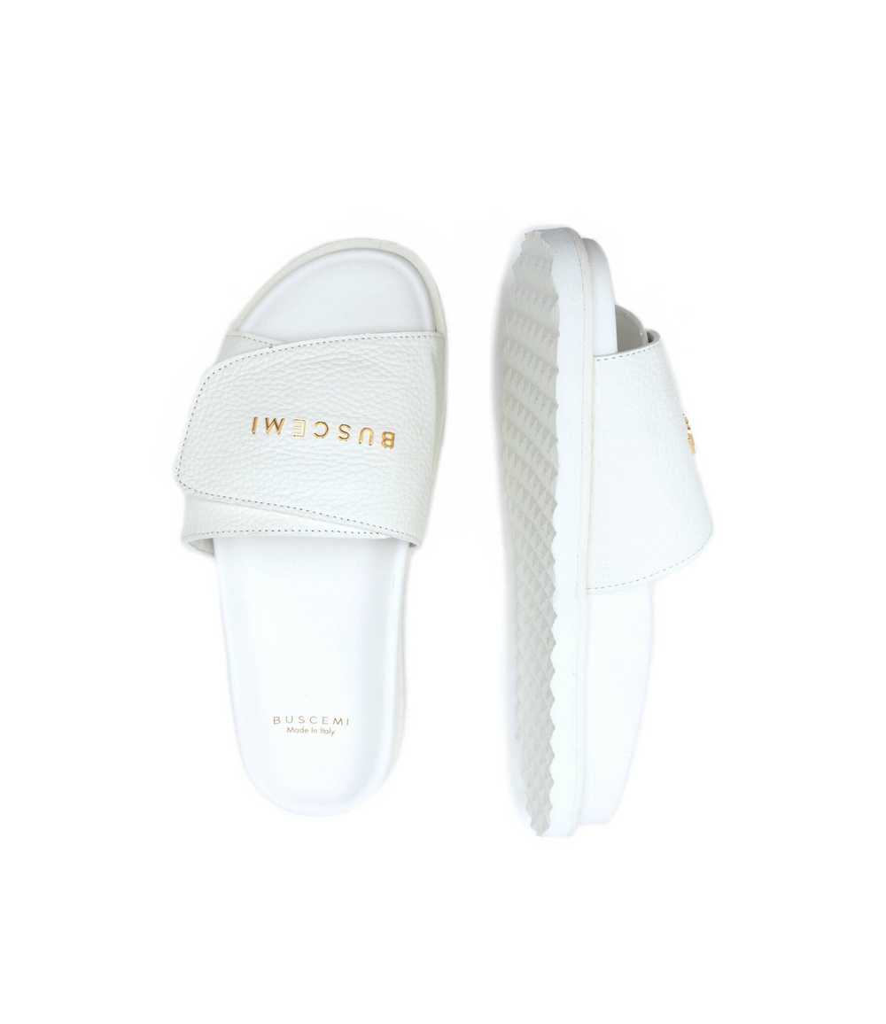 Кожаные шлепанцы alce Buscemi - белый(BCS22718)